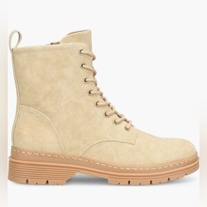 B.O.C. By Born Lauper Combat boots natural nubuck women’s 8.5